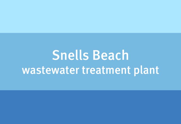 Image promoting snells beach wastewater treatment plant